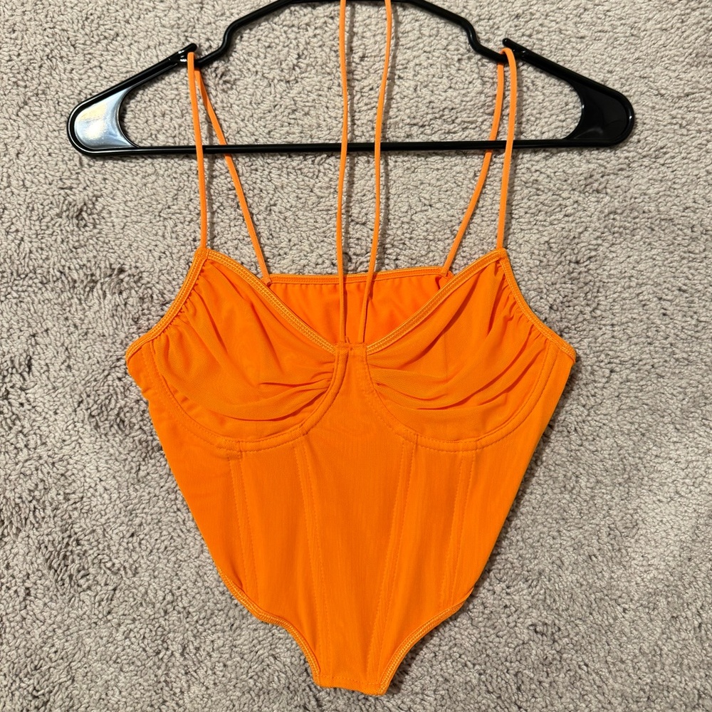 Orange Corset Top - S